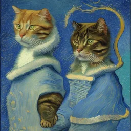 Portrait of a cat by Van Gogh