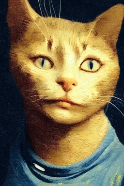 Portrait of a cat by Van Gogh