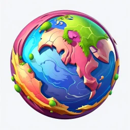 stylized planet, no background