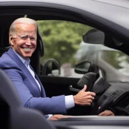  Joe Biden driving a Prius