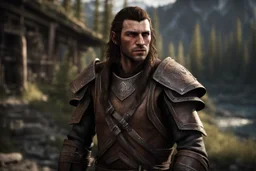 photorealistic portait of farkas (skyrim) in modern day setting