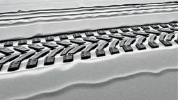 multiples tire impressions in sand, black on white vector