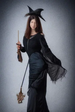 Portrait lady, full body shot, full-color medium shot, WitchyAcademia