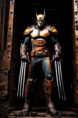 Rusted cyborg Wolverine, photograph
