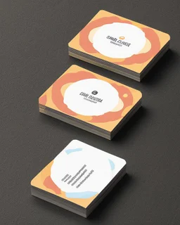 Circular business card size 6x6. For the work of the printing press, together with the light of the sun, the moon and the stars