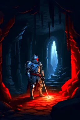 knight in cave