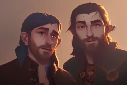 Portrait of Fili and Kili by Jake Bartok