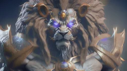 lion humanoid supervillain, photorealistic, unreal engine 5, masterpiece, trending on artstation