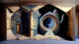 tetradimensional trompe l'oeil giant space