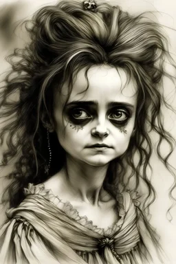 Helena Bonham Carter appears as a convincing tortured and haggard Miss Havisham in new drawing by a child