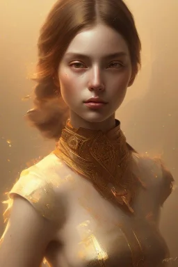 Beautiful brash Amazon minimalist bokeh medium shot full body portrait painting by Anders Zorn by Toraji by Tsuguhanu shin hanga backlit dynamic lighting hyperdetailed intricately detailed Splash art trending on Artstation complimentary colors Unreal Engine 5 volumetric lighting Jordan Grimmer orange and black