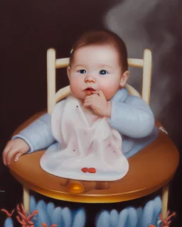a baby in a colorful setting, disney style