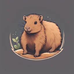 Baby capybara logo