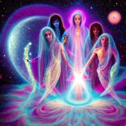 the helpers from beyond the veil, astral realm, cosmic beings of love and light