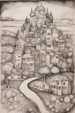 where reality ends and imagination begins; ink wash; Hundertwasser; Cezanne; Gauguin.