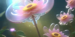 crystal subtle flower in a galactic ambiance beautiful fairy, transparent, delicate colors, in the foreground, full of details, smooth，soft light atmosphere, light effect，vaporwave colorful, concept art, smooth, extremely sharp detail, finely tuned detail, ultra high definition, 8 k, unreal engine 5, ultra sharp focus