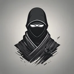 Vector ninja design, Craft a minimalist ninja design with clean lines and simple yet striking graphics. Focus on a monochromatic or limited color palette for a modern, understated look