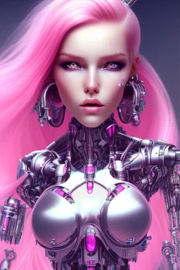 cyborg, pink hair, sexy, perfekt, real, dream