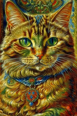 Portrait of a cat by Louis wain