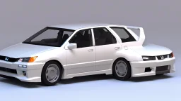 low poligon 3d model of honda civic 2001