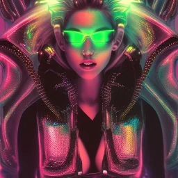 A 1990s or early 2000s magazine party photoshoot. Neon blob, metallic spikes, ethereal. Extremely detailed, HD photography, high quality, stylized, dramatic, high contrast, high exposure.