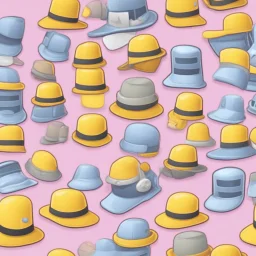 Engineer hat emoji, pastel colors