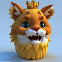 King cheerful 3D cute