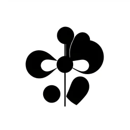 minimal bauhaus logo flower black and white dinamic dribbble behance