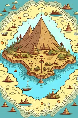 a map of a mysterious island