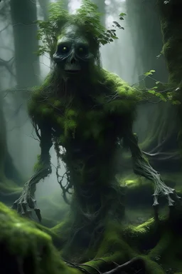 Лесной Дух - это призрачное существо, которое обитает в глубоких лесах. Оно имеет форму человека, но его кожа покрыта мхом и лишайниками, что позволяет ему прекрасно растворяться в окружающей природе. Лесные Духи питаются энергией деревьев и могут вызывать густой туман, чтобы запутать своих жертв.