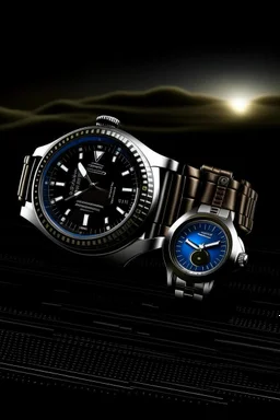 Create a composite image that seamlessly integrates a Boeing watch into a professional aviation setting, emphasizing its role as a reliable aviation companion."