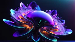 3D-rendered organics form, futuristic, fantasy, nuclear, wild, geometrical shape, single colorful objects, fractal, abstract, scientific, black background, octane render, 8k post-production, artstation: award-winning: atmospheric: commanding: fantastical: clarity: 16k: ultra quality: striking: voluptuous: mammary: brilliance: liquid medium: stunning colors: profound: amazing depth; lens: f/16