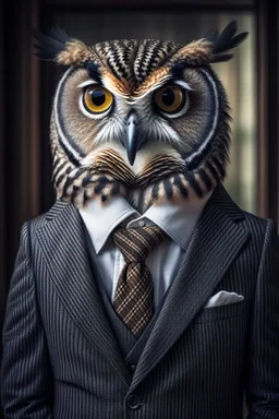 Owl in a suit