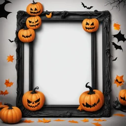 A Halloween picture frame for the Halloween school with a light background to remove