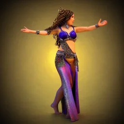 Hiperrealistic Galactic belly dancer