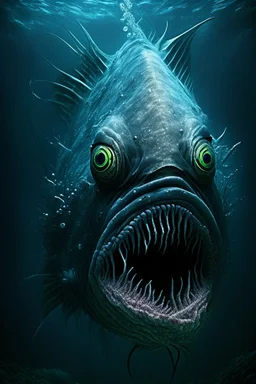 big cursed deep sea fish