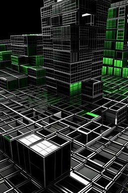 Metabolism, LINES, CUBES, GREEN, BLACK AND WHITE