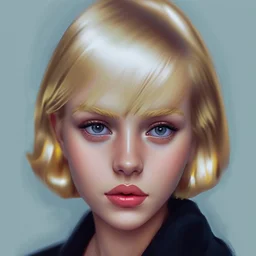 Portrait of beautiful blonde woman