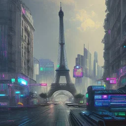 city Paris cyberpunk