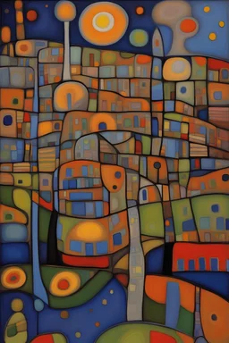 Everyone knows that paintings contain worlds you can fall into; Abstract Art; Hundertwasser