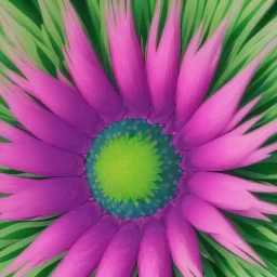 microphotography top-down view of a multicolored complex flower, high definition, detail, HD, 8k, realistic, 3d rendering, blender, photography, fisheye, bulge, tilt shift blur, microbiology