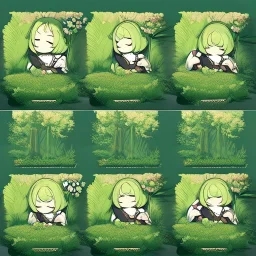 tiny anime girl sleeping in the distance, laying down in a field of flowers, underneath a willow tree, with a butterfly on her nose, hand detail looks human.zoom out. zoom out