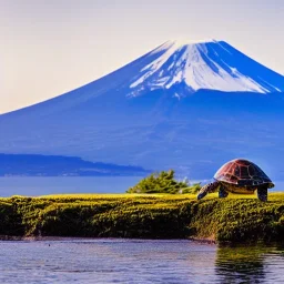 Turtle and Mount Fuji