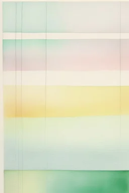 Abstract watercolour in the style of Agnes Martin. Pastel colours