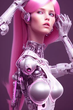 cyborg, pink hair, sexy, perfekt, real, dream