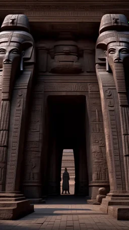 Old Egyptian temples with alien species