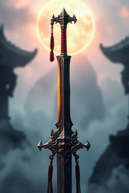 a fantasy final chapter movie and exclusive aura's sword weapon with unique design and indonesian cultural approaches, it has unique sculpt and make the sword more badass and exclusive. make it a little bit simple