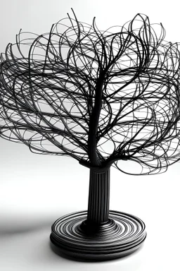 five cable tree made by wire 3d