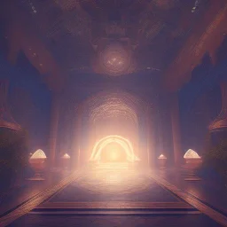 School of learning magical arts, mysterious cosmic backdrop, celestial ambience, soft lighting, unreal engine 5 volumetric lighting, intricate details, realistic style, 8k resolution