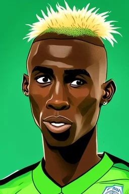 Victor Osimhen Nigerian football player ,cartoon 2d